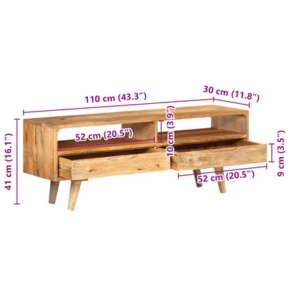 TV Cabinet 140x30x41 cm Solid Wood Mango