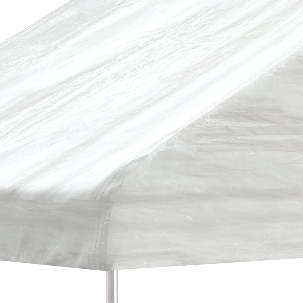 Gazebo With Roof | White | Polyethylene, galvanised steel | Large