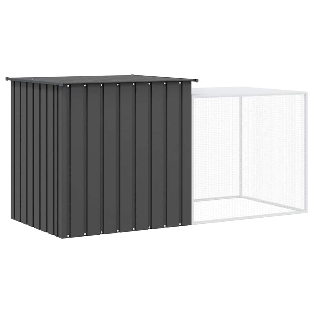 vidaXL Rabbit Cage Anthracite Galvanized steel 78.7x35.8x39.4 in