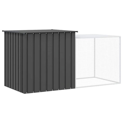 vidaXL Rabbit Cage Anthracite Galvanized steel 78.7x35.8x39.4 in