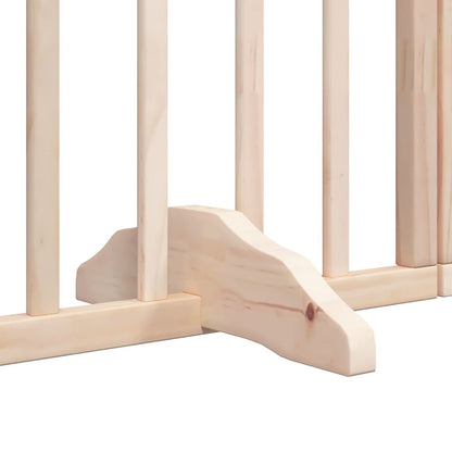 Dog Gate with Door Foldable 12 Panels 600 cm Poplar Wood