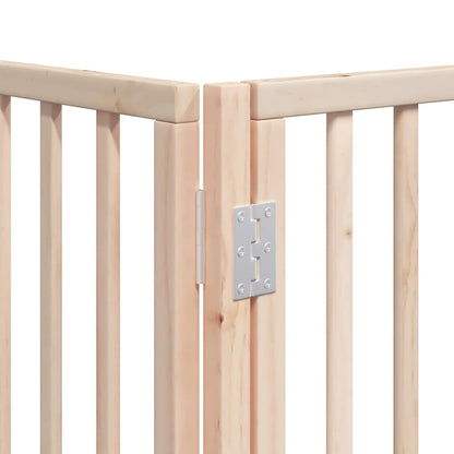 Dog Gate with Door Foldable 10 Panels 800 cm Poplar Wood