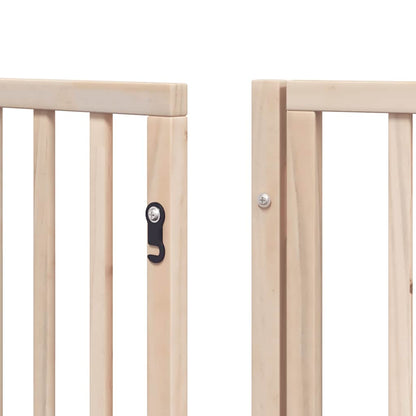 Dog Gate with Door Foldable 10 Panels 800 cm Poplar Wood