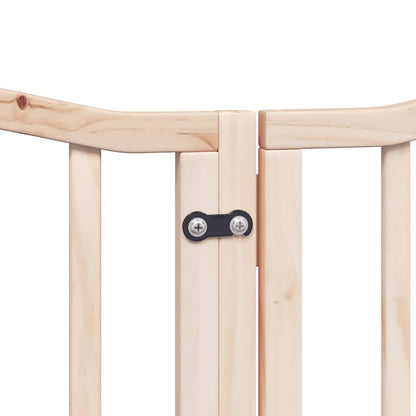 Dog Gate with Door Foldable 12 Panels 600 cm Poplar Wood
