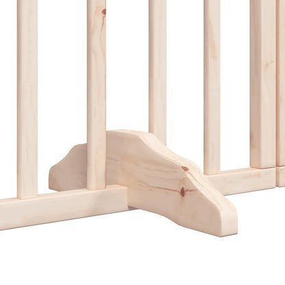 Dog Gate with Door Foldable 12 Panels 600 cm Poplar Wood