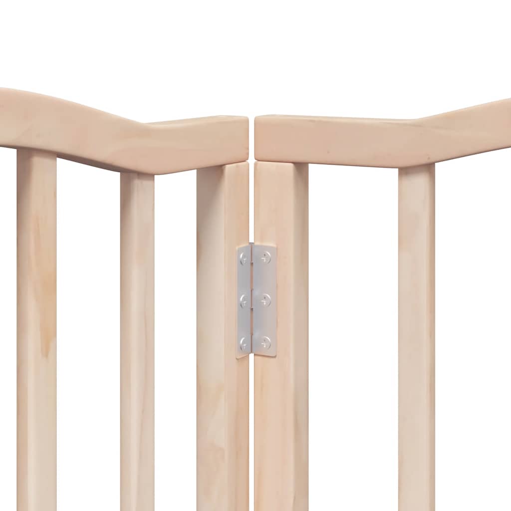 Dog Gate with Door Foldable 15 Panels 750 cm Poplar Wood
