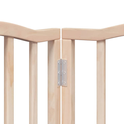 Dog Gate with Door Foldable 15 Panels 750 cm Poplar Wood