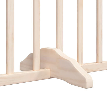 Dog Gate with Door Foldable 10 Panels 800 cm Poplar Wood