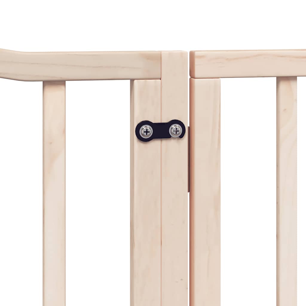 Dog Gate with Door Foldable 10 Panels 800 cm Poplar Wood