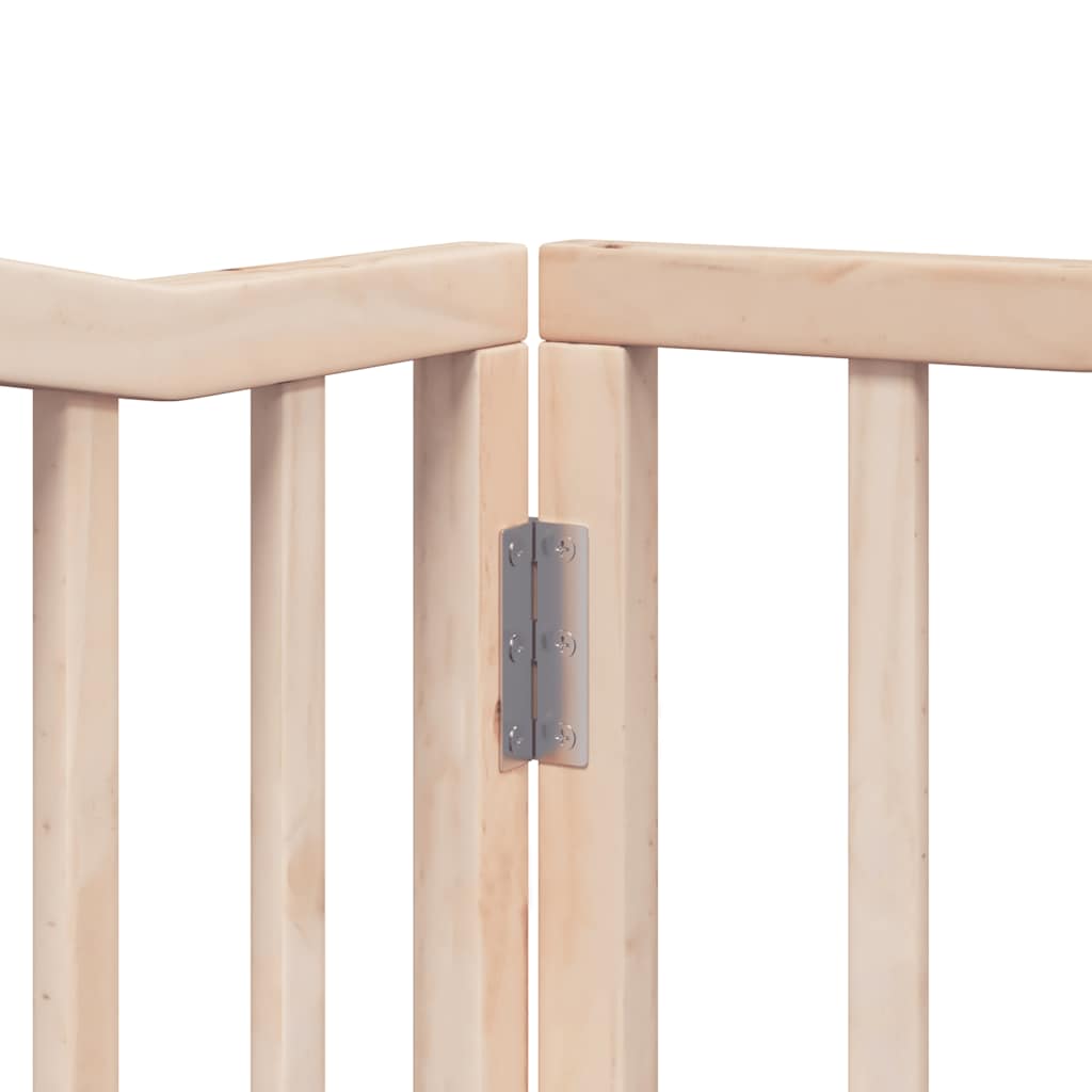 Dog Gate with Door Foldable 12 Panels 960 cm Poplar Wood