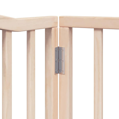 Dog Gate with Door Foldable 10 Panels 800 cm Poplar Wood