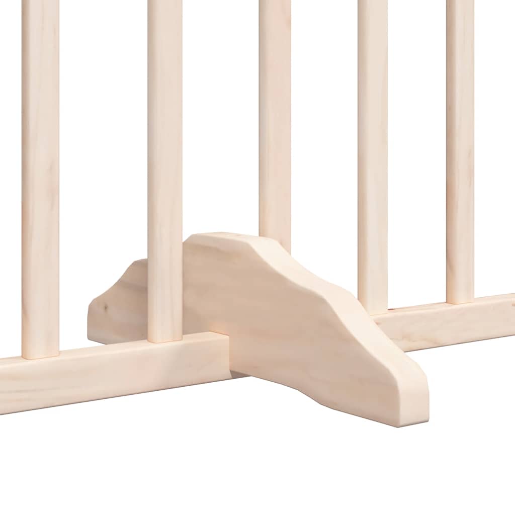 Dog Gate with Door Foldable 12 Panels 960 cm Poplar Wood