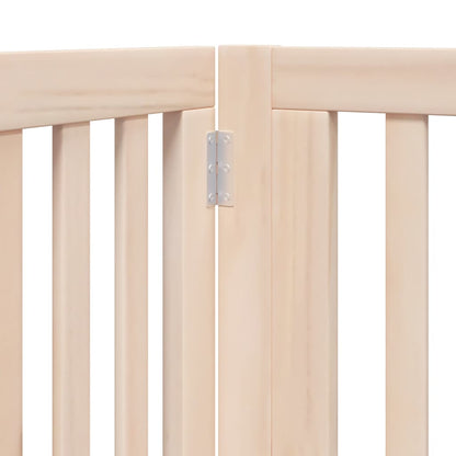 Dog Gate with Door Foldable 10 Panels 800 cm Poplar Wood