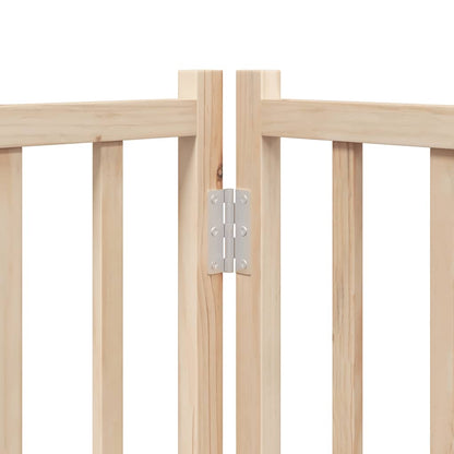 Dog Gate with Door Foldable 12 Panels 600 cm Poplar Wood