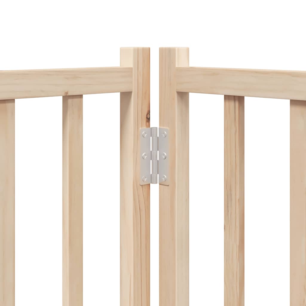 Dog Gate with Door Foldable 10 Panels 800 cm Poplar Wood