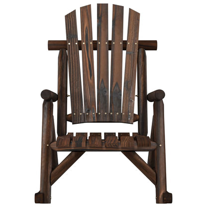 Garden Rocking Chair | Burned Wood Finish | Solid Spruce Wood | Standard