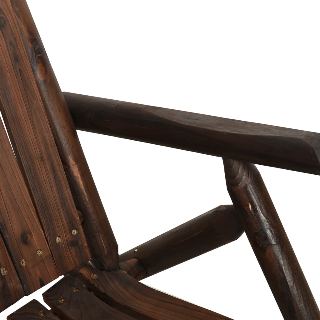 Garden Rocking Chair | Burned Wood Finish | Solid Spruce Wood | Standard