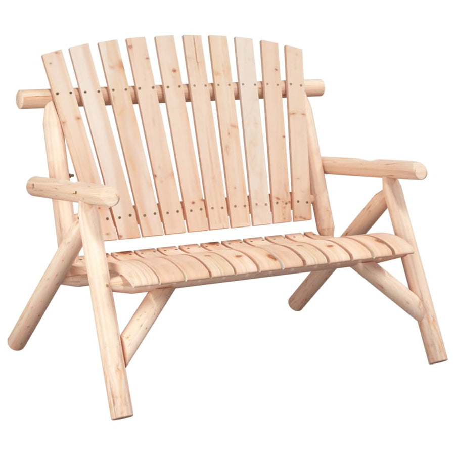2-Seater Patio Bench 46.9"x33.5"x38.6" Solid Wood Spruce