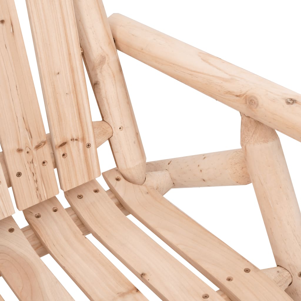 Garden Rocking Bench | Natural | Solid spruce wood | 123x96x102 cm