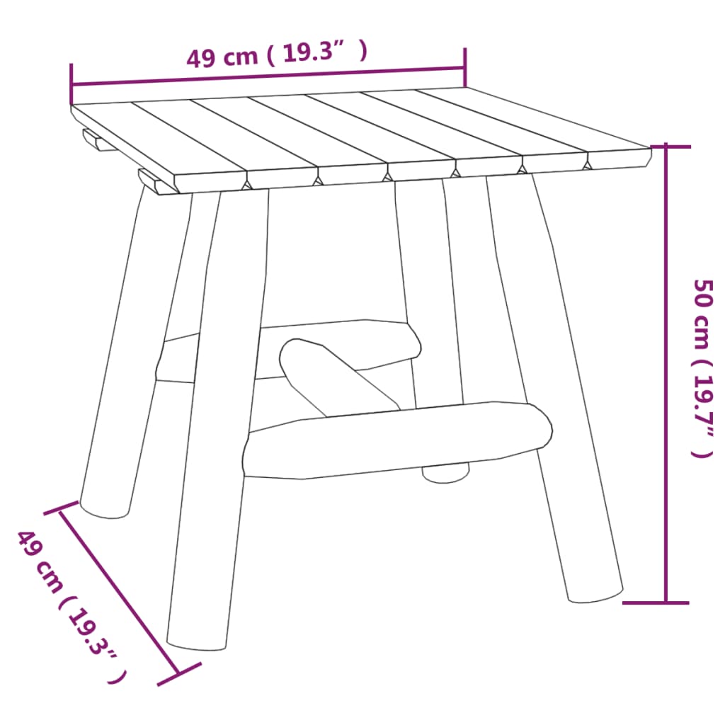 Side Table | Natural Wood | Solid spruce wood | Small | Durable
