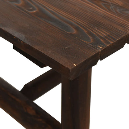 Side Table | Burned wood | Solid spruce wood | Small | Durable