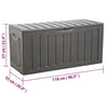 Storage Box Black 118x53x57 cm Polypropylene