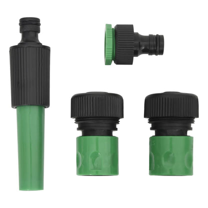 Garden Hose with Fitting Set Green 0.5" 30 m PVC