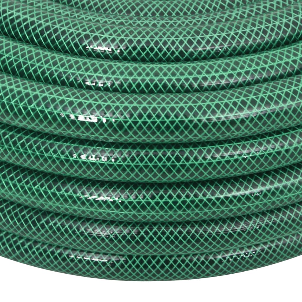 Garden Hose with Fitting Set Green 0.75" 20 m PVC