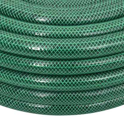 Garden Hose with Fitting Set Green 0.75" 20 m PVC