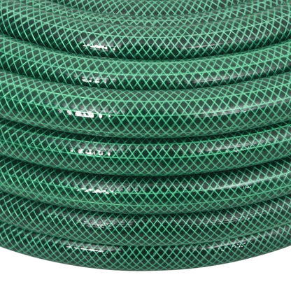 Garden Hose with Fitting Set Green 0.75" 30 m PVC