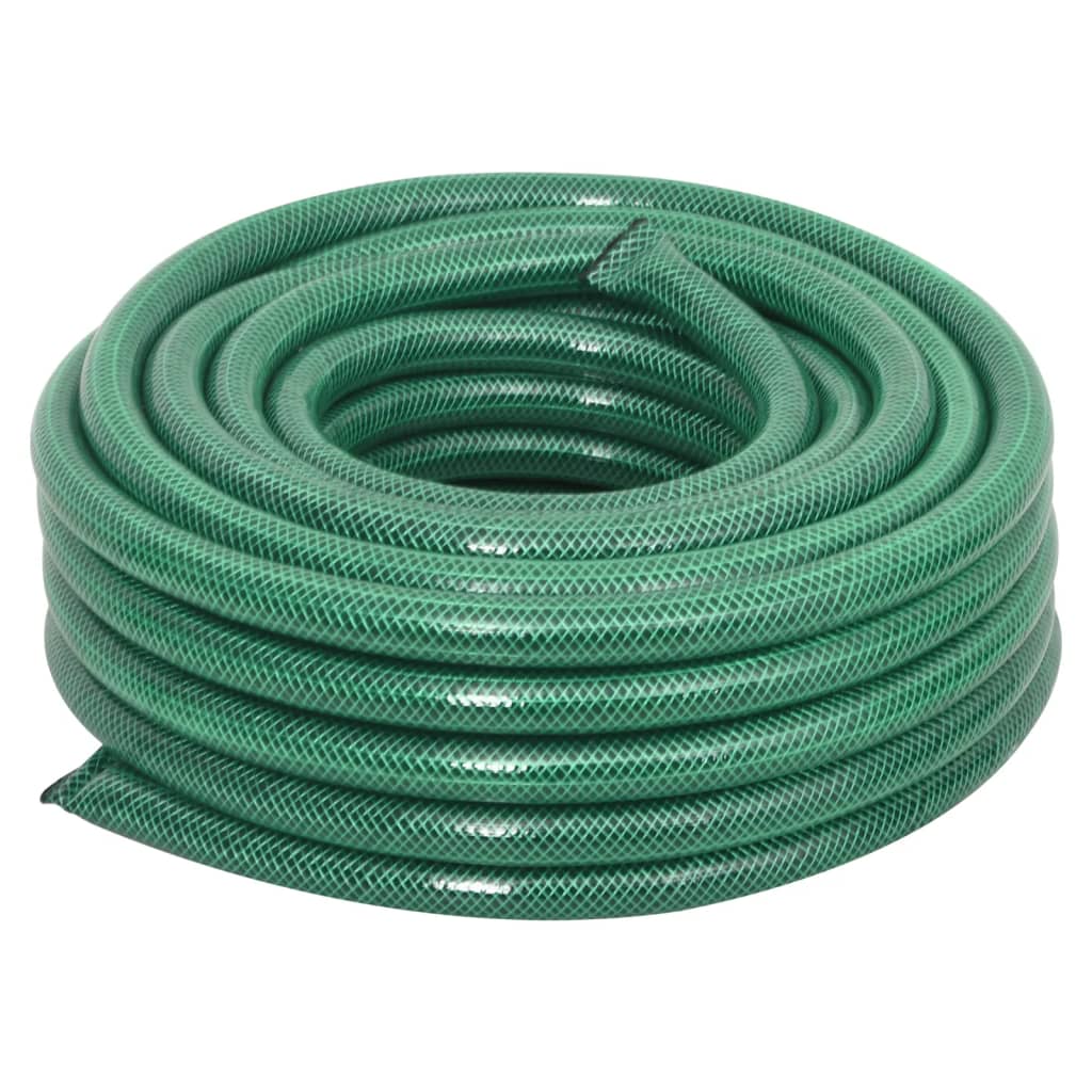 Garden Hose with Fitting Set Green 0.75" 100 m PVC