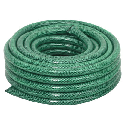 Garden Hose with Fitting Set Green 0.75" 100 m PVC
