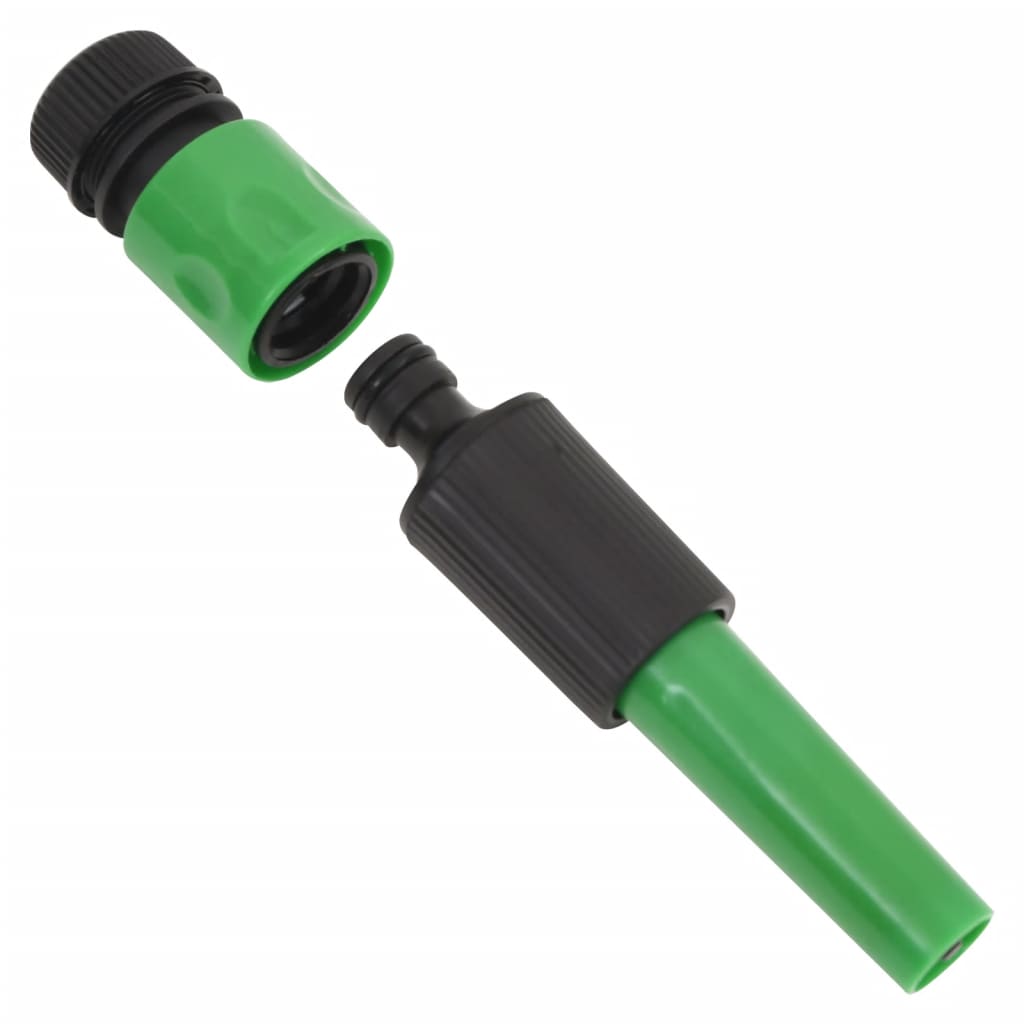 Garden Hose with Fitting Set Green 0.75" 100 m PVC