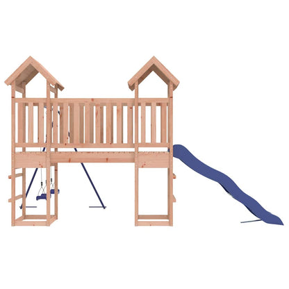 Outdoor Playset | Blue, Brown | Solid Douglas wood, Polypropylene (PP)