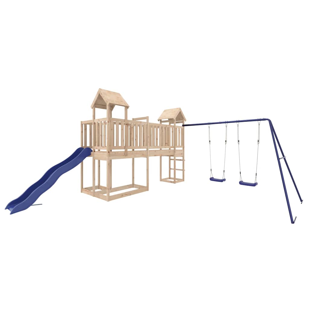 Outdoor Playset | Natural wood | Solid pine wood | Large | Seats Many