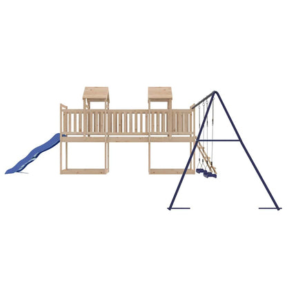 Outdoor Playset | Pine Wood Colour with Blue