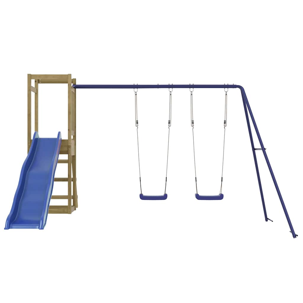 Outdoor Playset | Brown | Solid pine wood, Polypropylene | Large