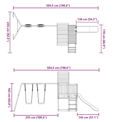 Outdoor Playset Impregnated Wood Pine