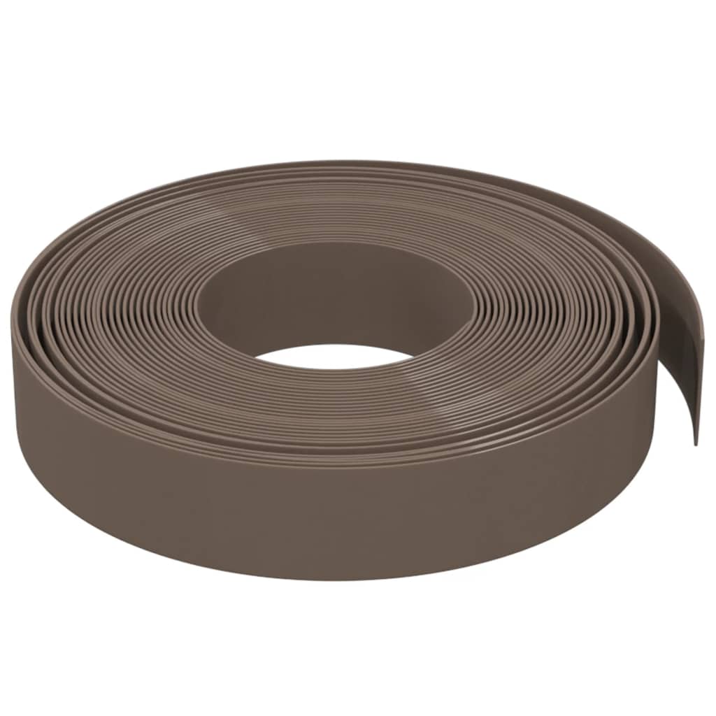 Garden Edgings 2 pcs Brown 10 m 10 cm Polyethylene