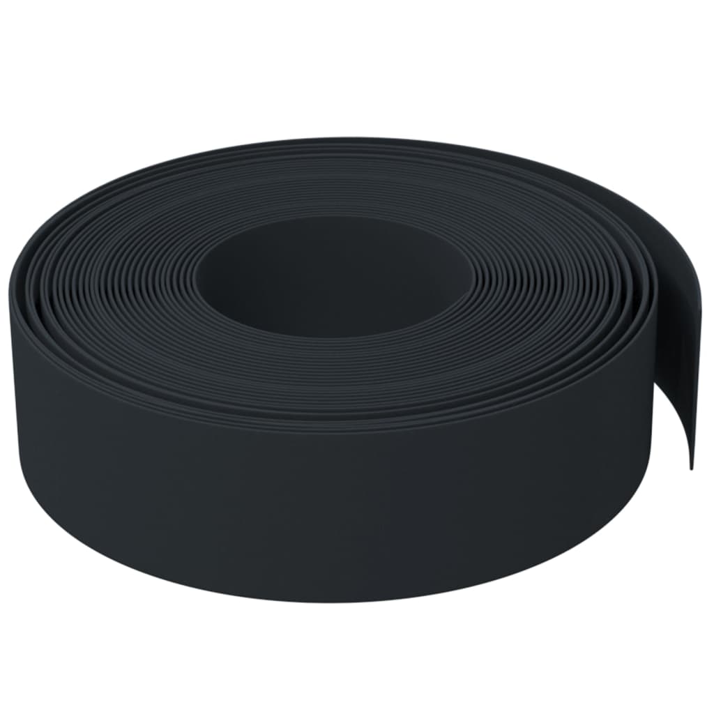 Garden Edgings 4 pcs Black 10 m 15 cm Polyethylene