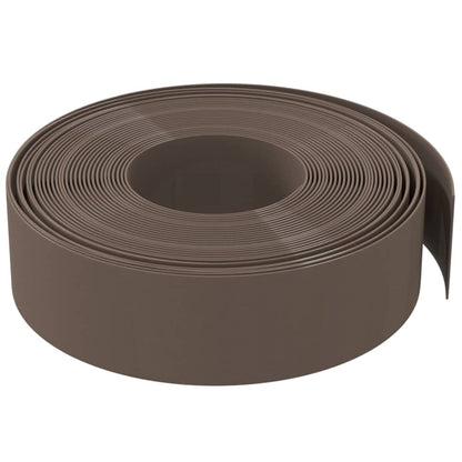 Garden Edgings 2 pcs Brown 10 m 15 cm Polyethylene