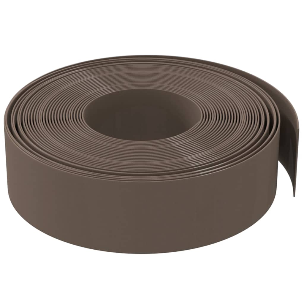 Garden Edgings 5 pcs Brown 10 m 15 cm Polyethylene