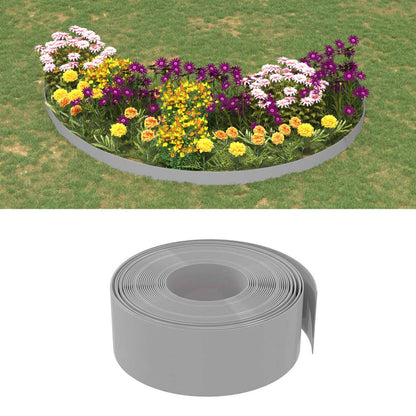 Garden Edgings 4 pcs Grey 10 m 20 cm Polyethylene