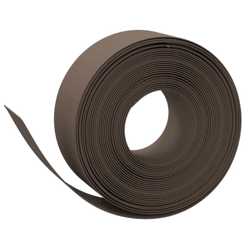 Garden Edgings 5 pcs Brown 10 m 20 cm Polyethylene