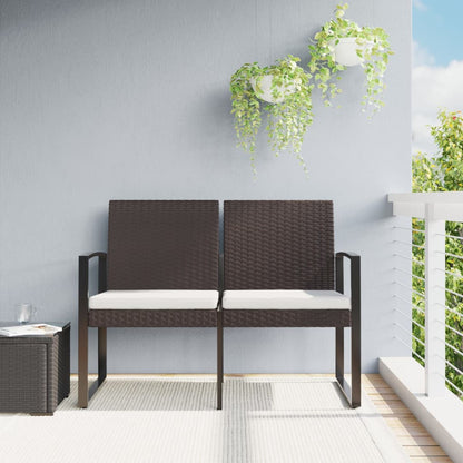 2-seater Garden Bench Brown and Anthracite