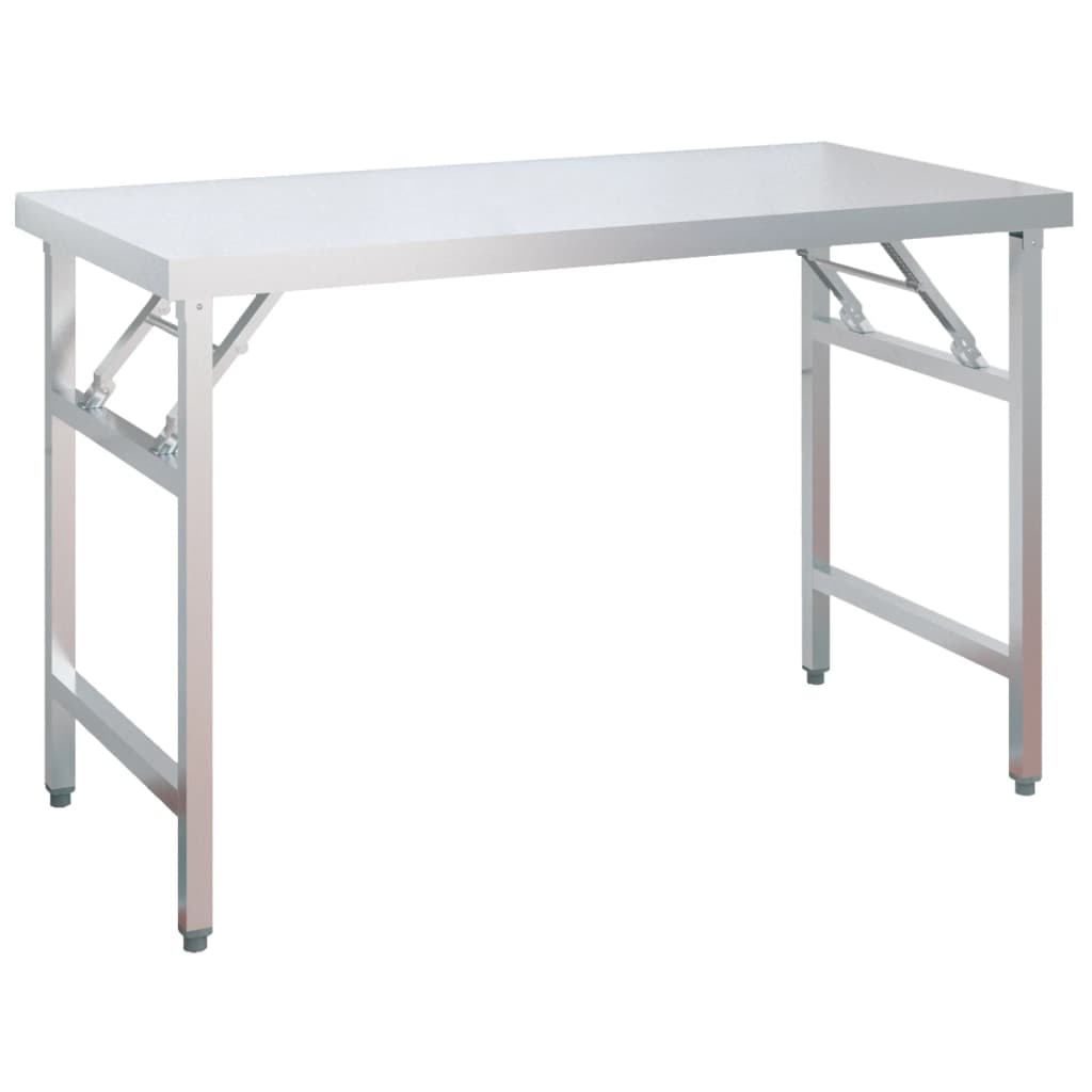 Kitchen Work Table with Overshelf 120x60x145 cm Stainless Steel