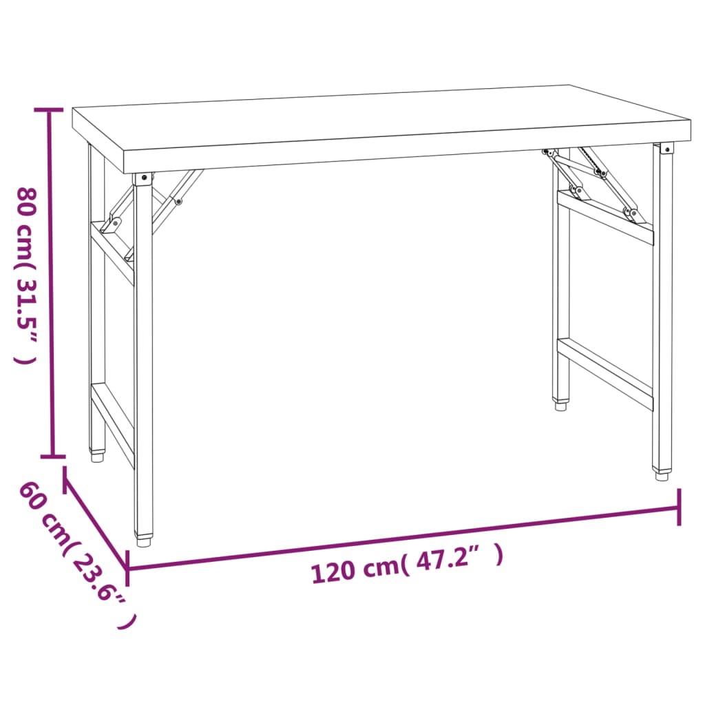 Kitchen Work Table with Overshelf 120x60x145 cm Stainless Steel