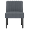 Slipper Chair Dark Grey Velvet