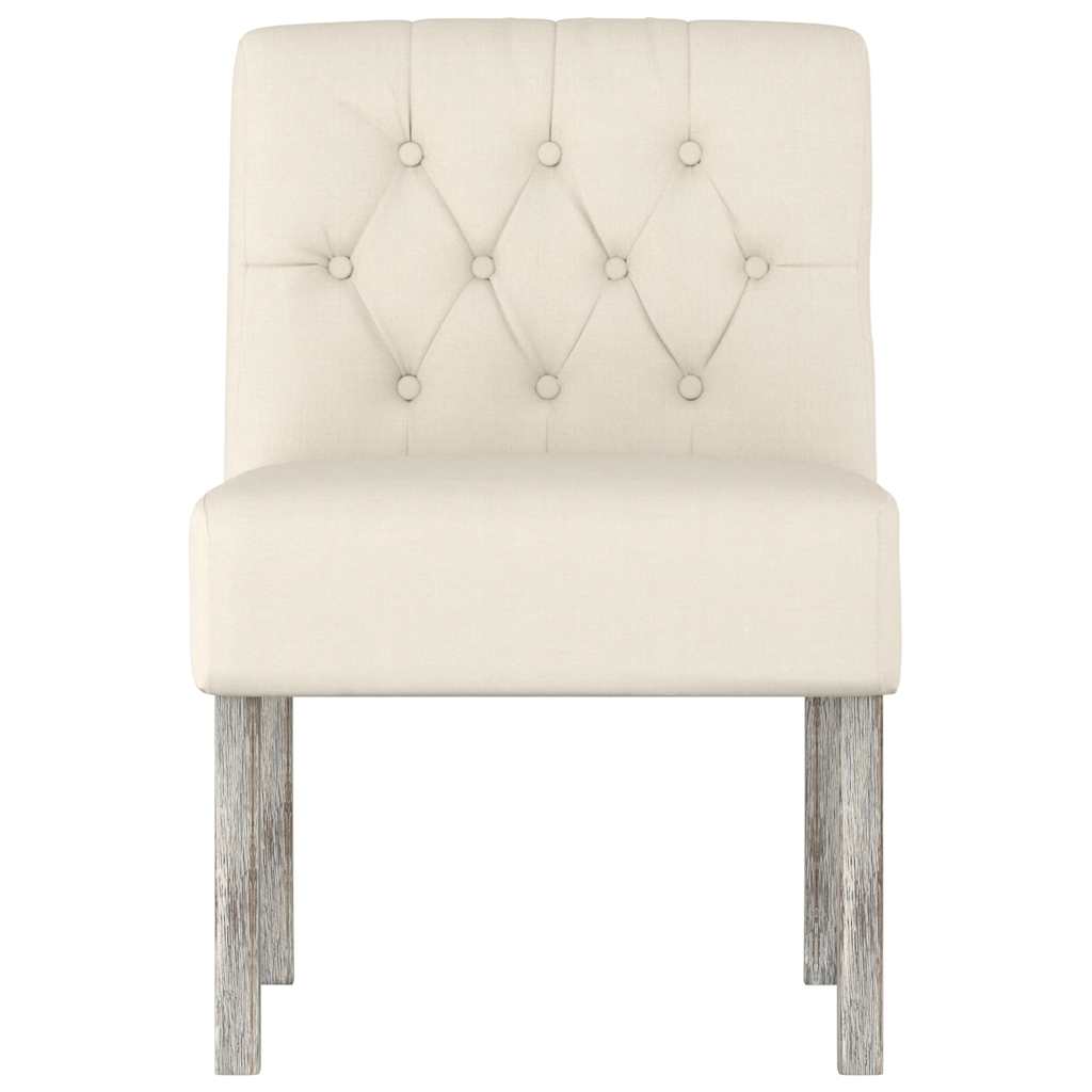 Slipper Chair Linen Button Design
