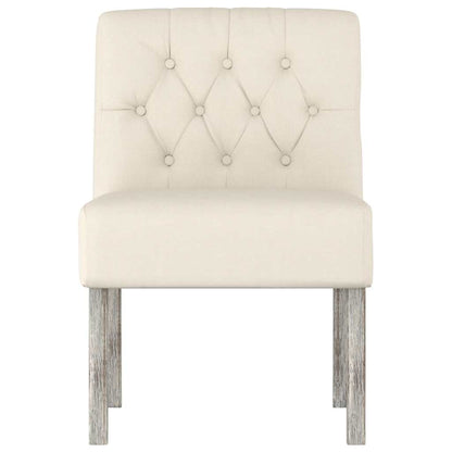 Slipper Chair Linen Button Design